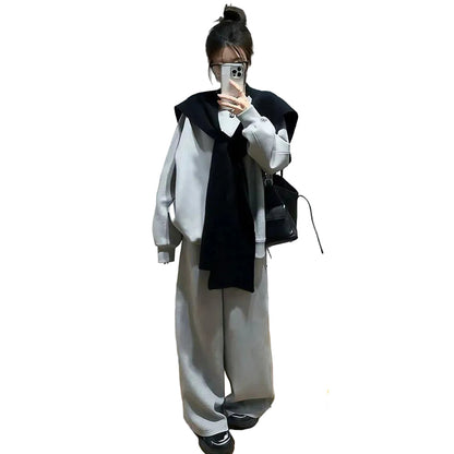 Damen Sportliche Sweatshirt Jogginghose Set Bequem
