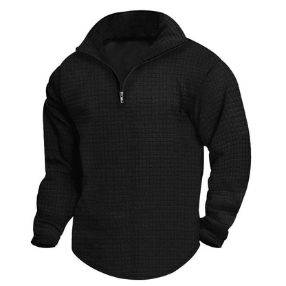Herren Wärme Pullover Strukturiert Kragen