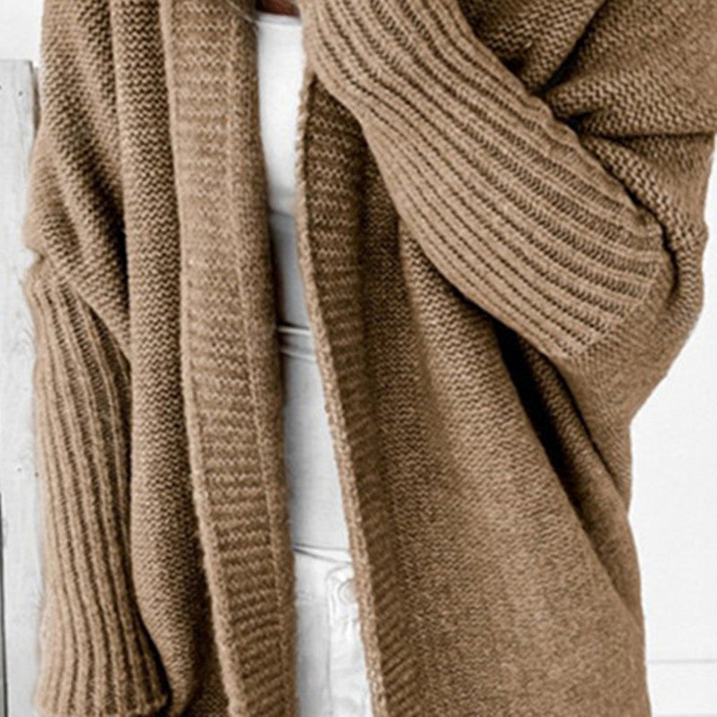 Damen Strickpullover Lässig Offen Vorne