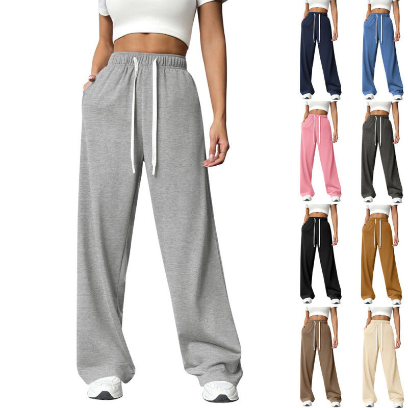 Damen Freizeithose Bequem Elastisch Weites Bein - IdealeKleiden