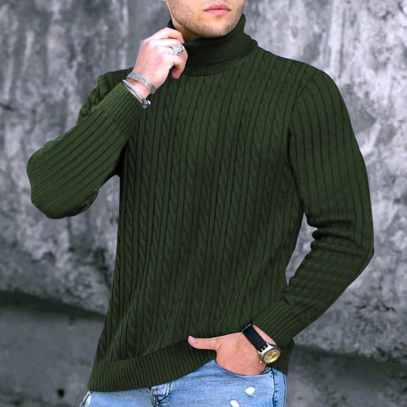 Herren Rollkragenpullover Modern Strukturiert