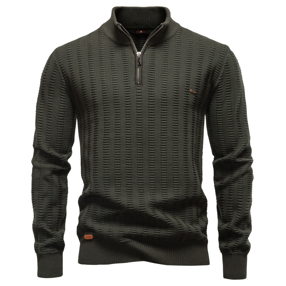 Herren Pullover Strukturiert Halbzipper Modern Design