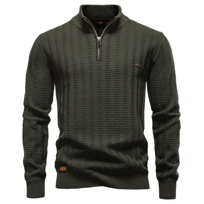 Herren Pullover Strukturiert Halbzipper Modern Design