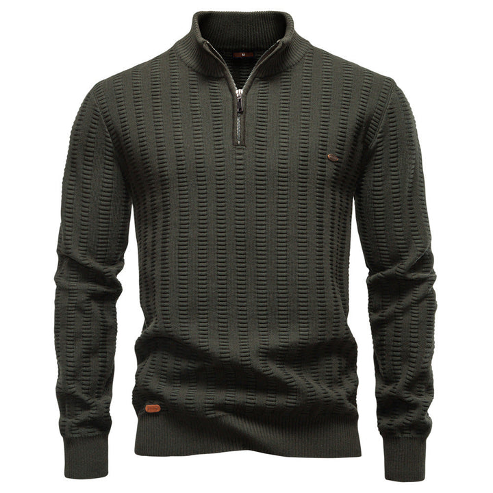 Herren Pullover Strukturiert Halbzipper Modern Design