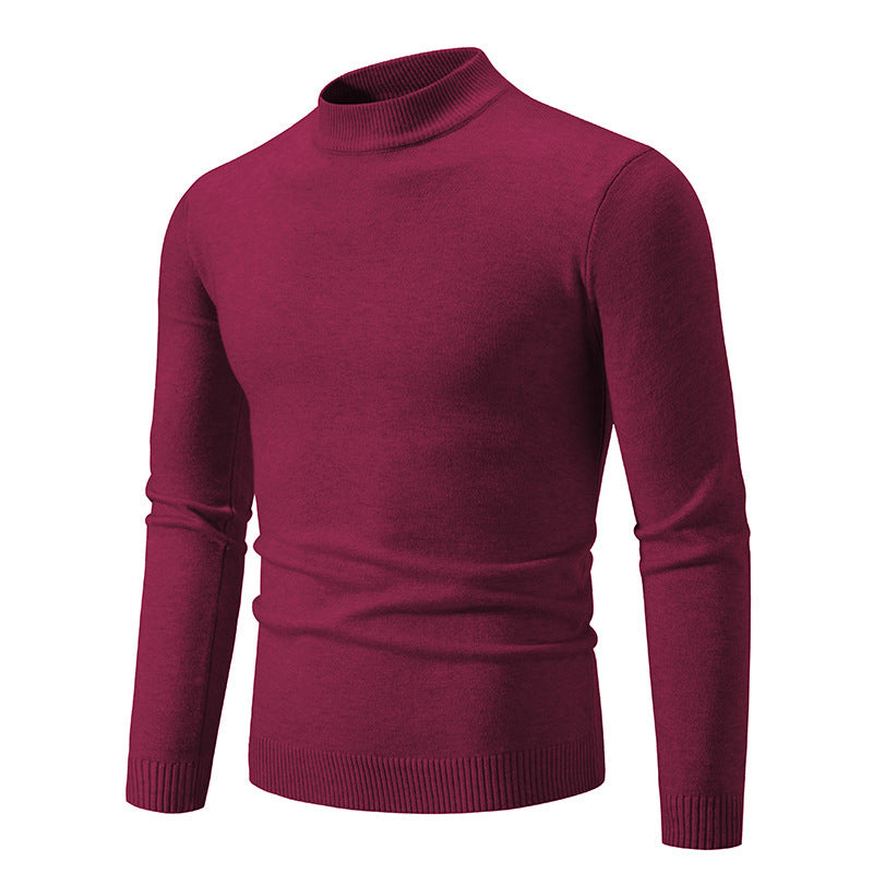 Herren Rollkragenpullover Modern Fein Strick