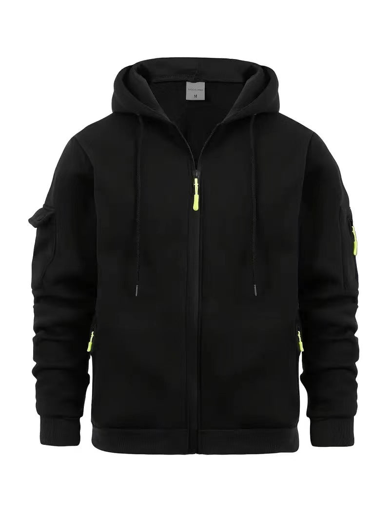 Herren Outdoor Jacke Praktisch Reißverschluss Taschen
