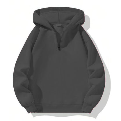 Herren Sportpullover Kapuze Halbzipper