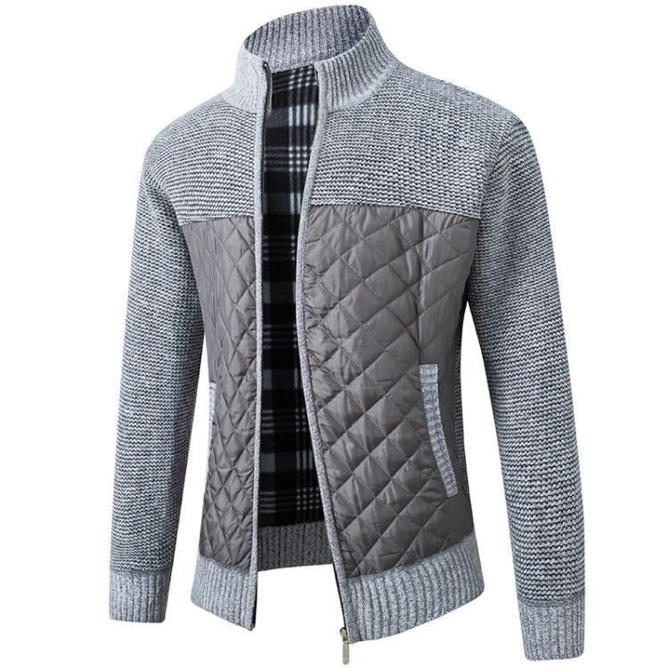 Herren Hybridjacke Modern Strukturiert