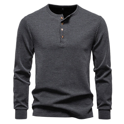 Herren Langarm Hemd Streifenmuster Modern Style