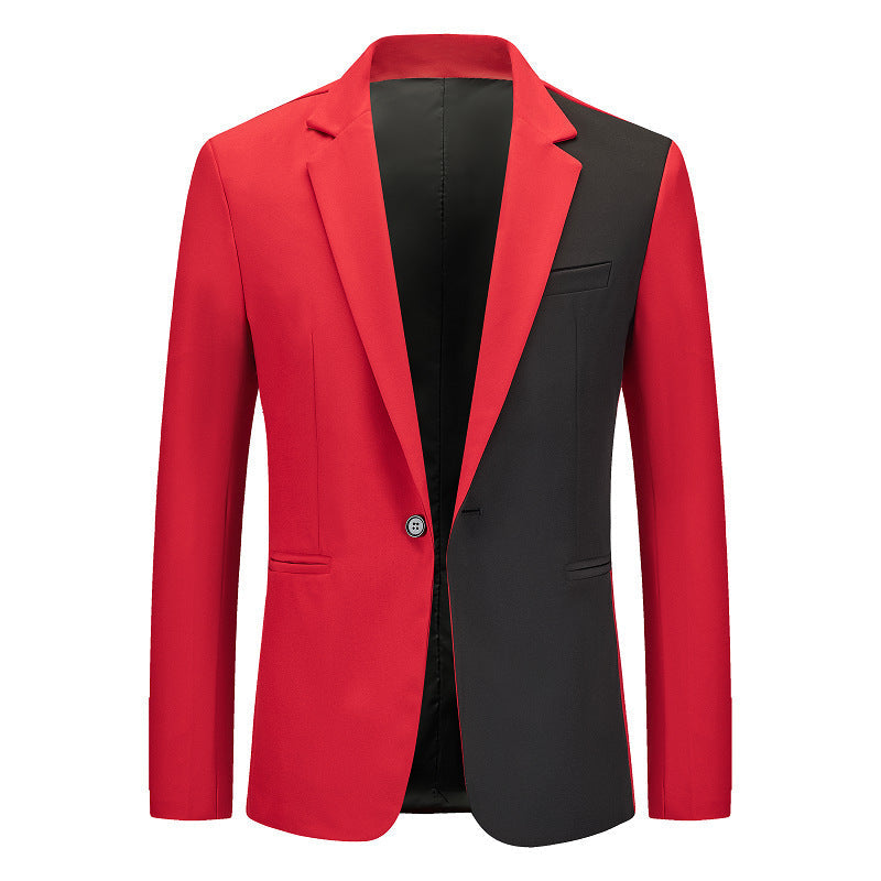 Herren Blazer Modern Schnitt Kontrast Details - IdealeKleiden