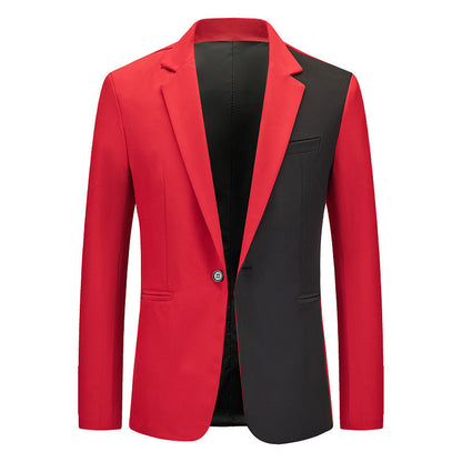 Herren Blazer Modern Schnitt Kontrast Details - IdealeKleiden