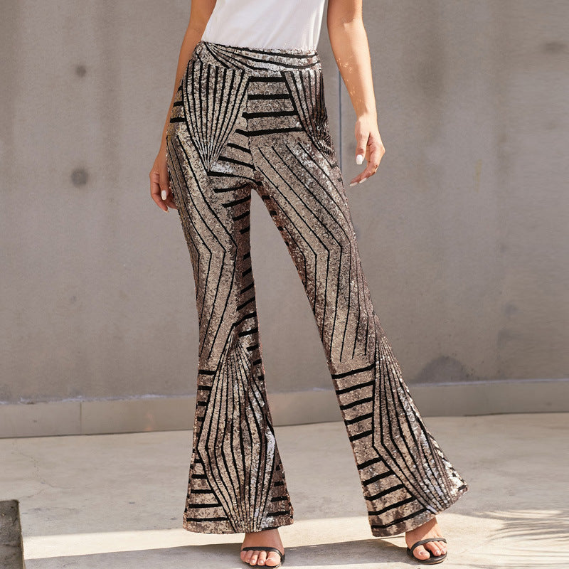 Glitzernde Partyhose Schlagpailletten Design