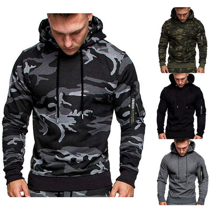 Herren Sport Hoodie Reißverschluss Praktisch - IdealeKleiden