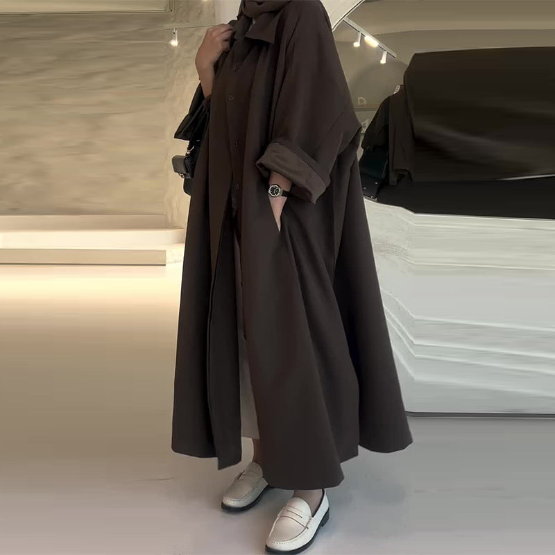 Lange Oversize Damenkleid Warm Winter