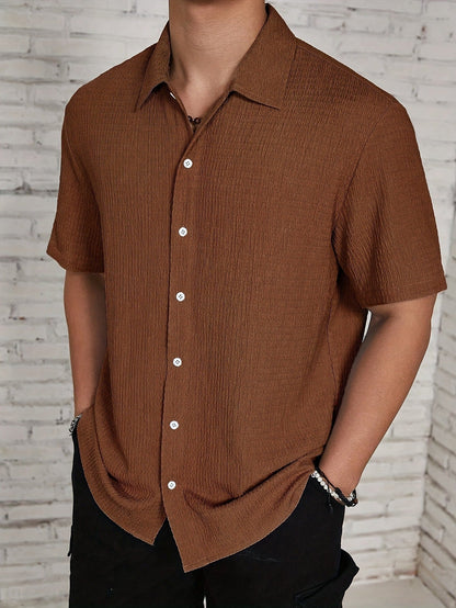 Herren Sommerhemd Modern Kurzarm