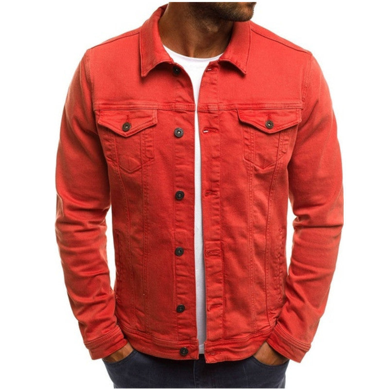 Herren Denim-Jacke Klassisch Schnitt Praktisch