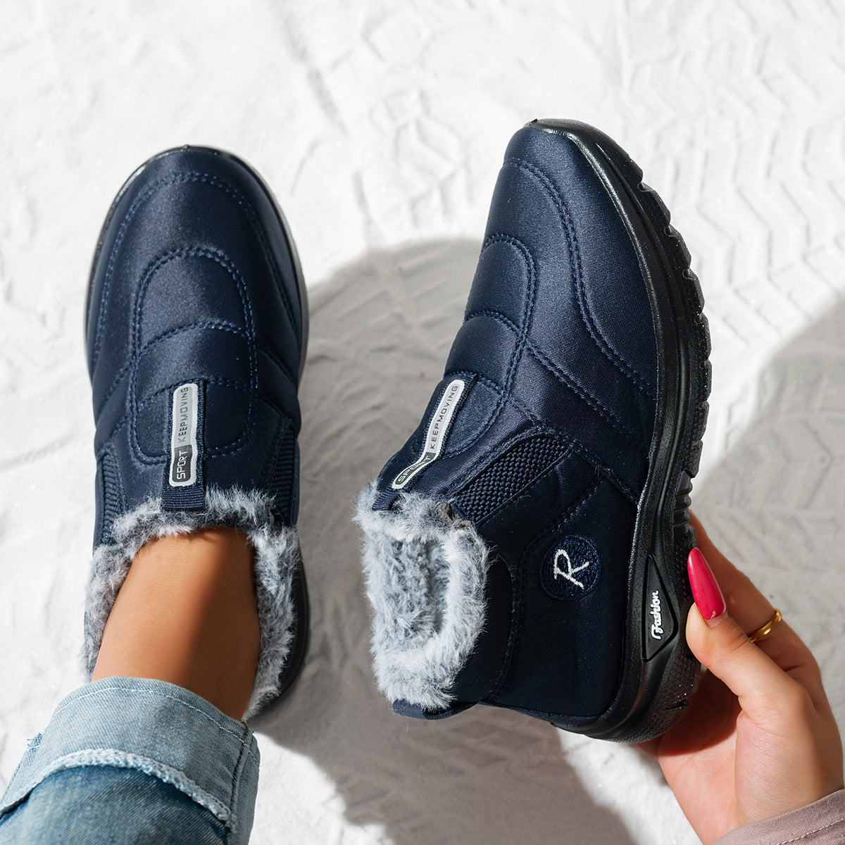 Damen Winterstiefel Sportlich Warm