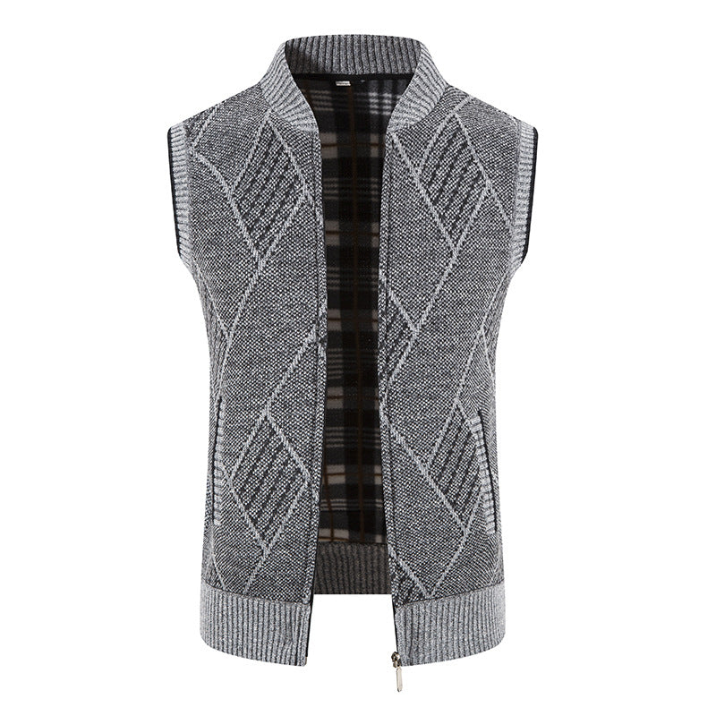Herren Strickweste Modern Rautenmuster Elegantes Design