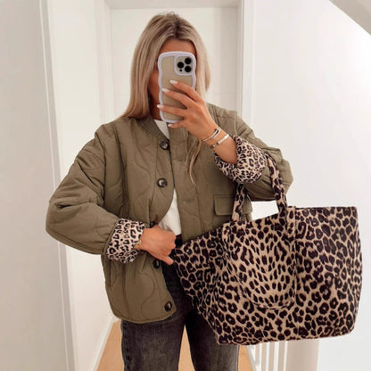 Damen Oversize Parka Jacke Mit Taschen Sportlich