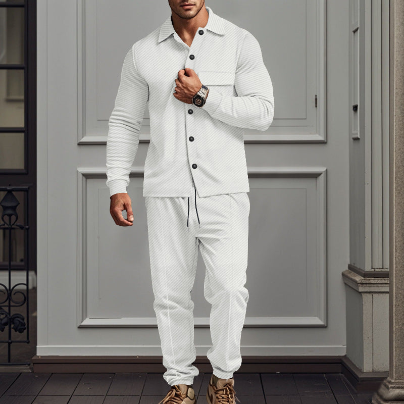 Herren Schlafanzug Bequem Elegant Knöpfe