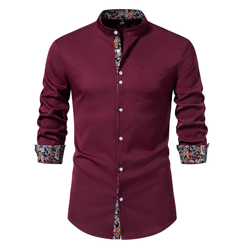 Herren Hemd Langarm Modern Paisley Design - IdealeKleiden