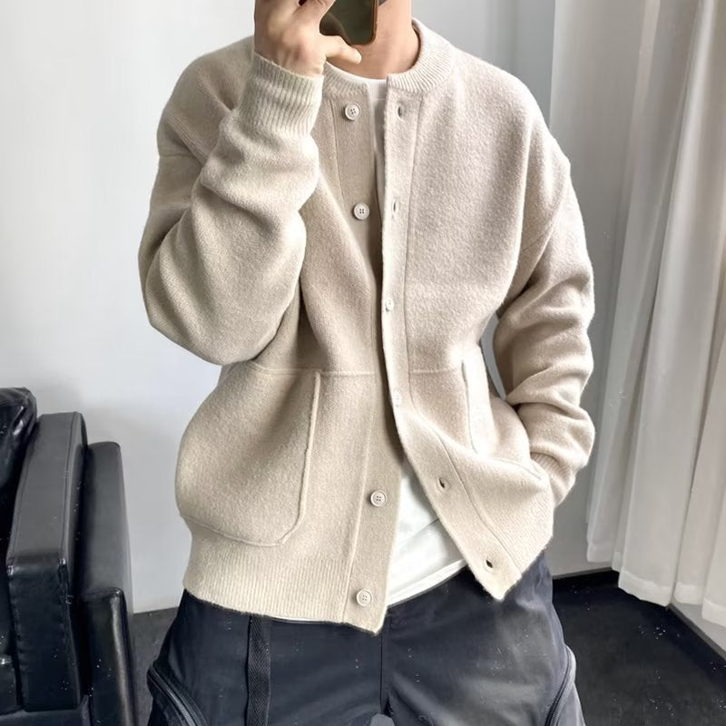 Stilvolle Herren Strickjacke Klassisch Elegent