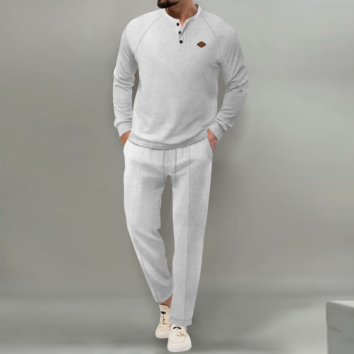 Herren Freizeitanzug Elegant Knöpfe und Stilvolle Taschen