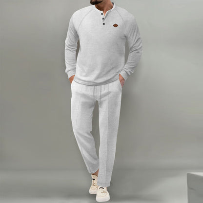 Herren Freizeitanzug Elegant Knöpfe und Stilvolle Taschen