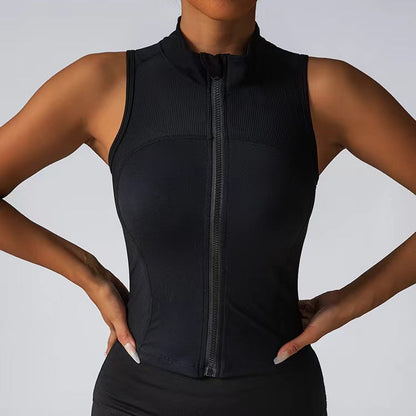 Damen Fitness-Top Elegant mit Reißverschluss