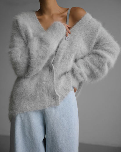 Modischer Cardigan mit Knöpfen Locker Stil