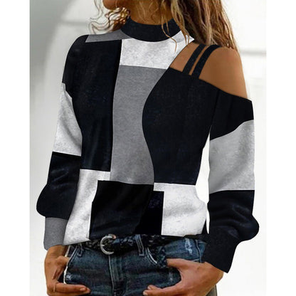 Damen Oberteil Trendy Cut-Outs Modernes Design