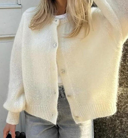 Weicher Damen Cardigan Mohair Kuscheljacke