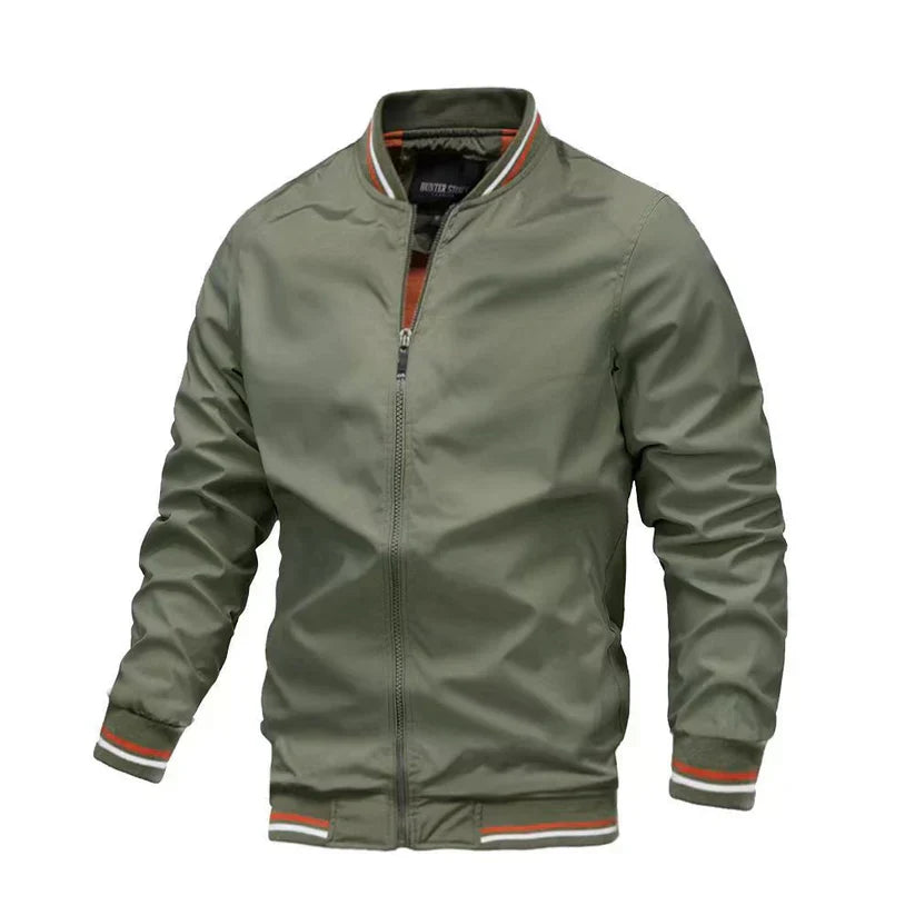Moderner Slim-Fit Parka mit Stehkragen und Reißverschluss