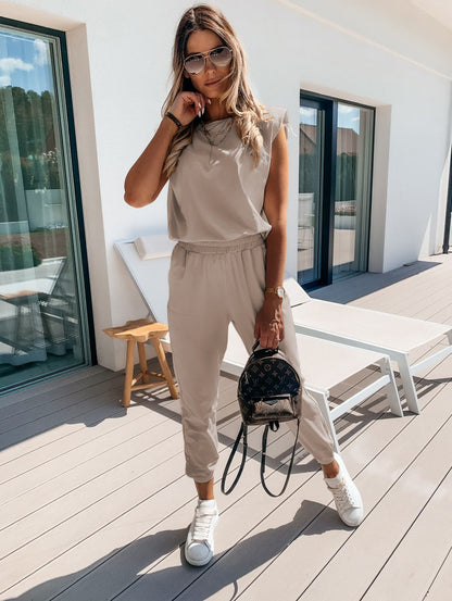 Damen Jumpsuit Bequem Elastisch Modern - IdealeKleiden