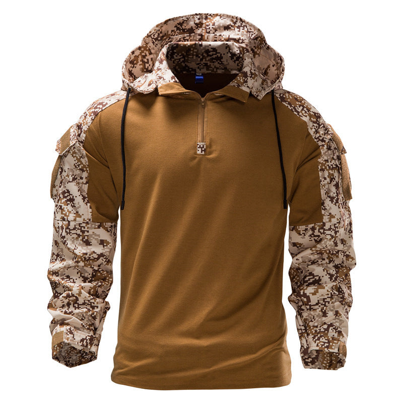 Taktisches Langarmshirt Herren Camo Kapuze Outdoor
