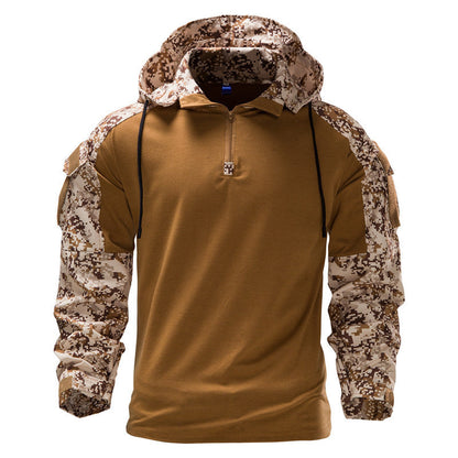Taktisches Langarmshirt Herren Camo Kapuze Outdoor