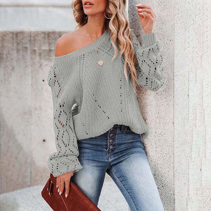 Stilvolle Pullover Damen | Eleganter Hohlstrick Sweater