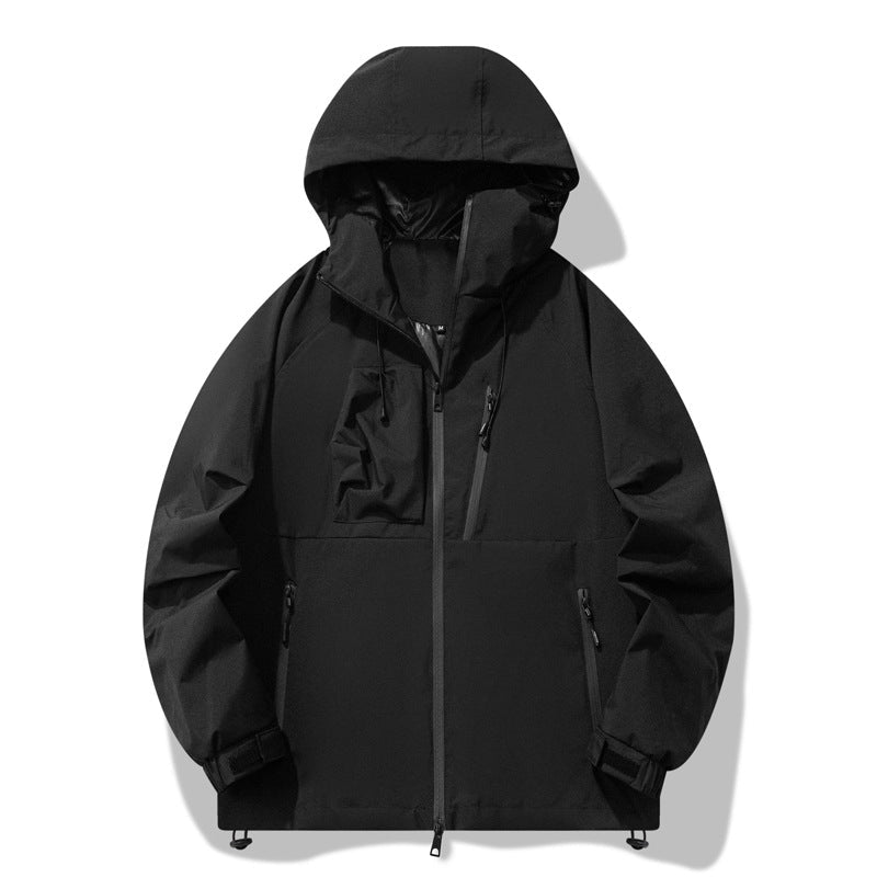 Herren Outdoor-Jacke Wasserdicht Funktional Kapuze