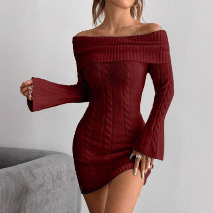 Damenkleid Figurbetont Elegant V-Ausschnitt - IdealeKleiden