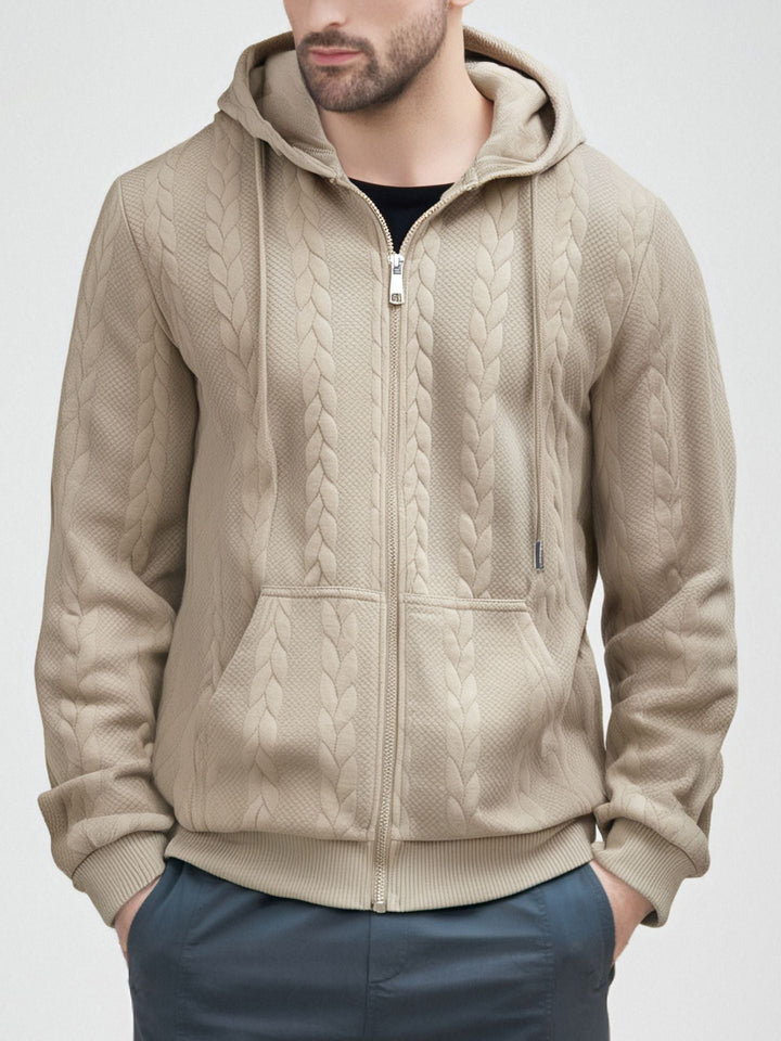 Herren Strickjacke Kapuze Warm Elegant