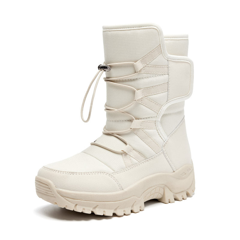Damen Winterstiefel Rutschfest Schnell Schnürsystem