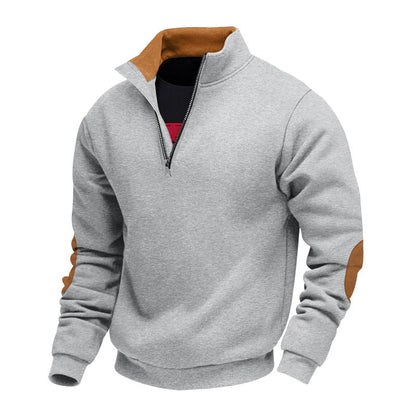 Herren Sweatshirt Stehkragen Elegantes Design