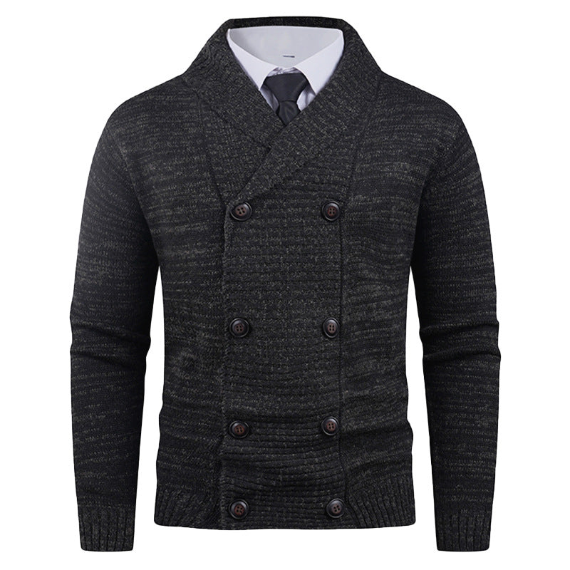 Herren Strickjacke Modern Schalkragen Knopfdesign