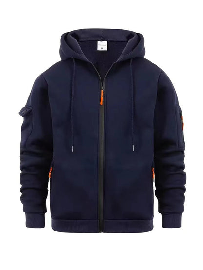 Herren Outdoor Jacke Praktisch Reißverschluss Taschen