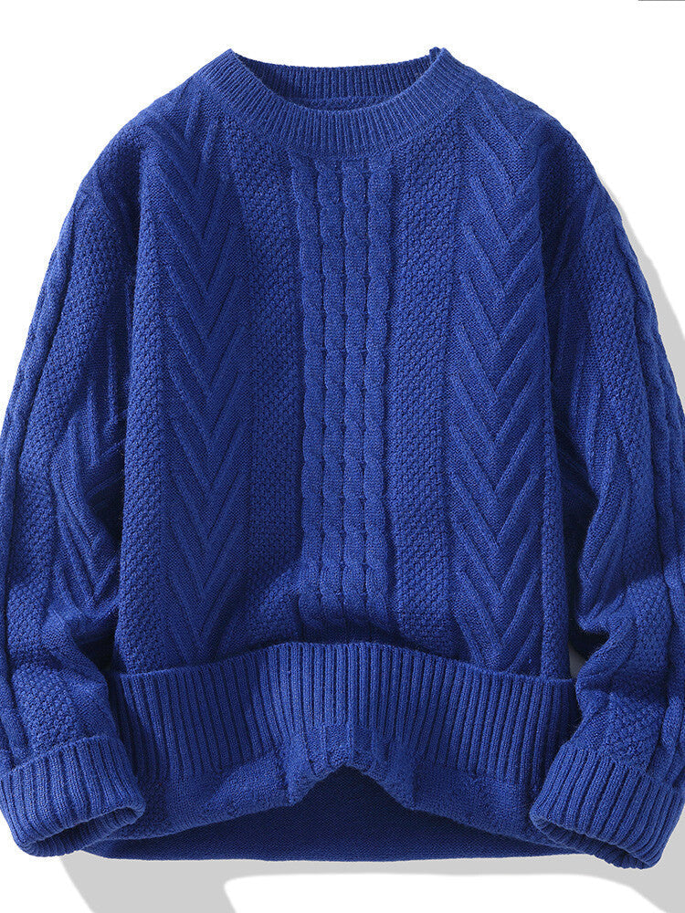 Herren Strickpullover Modern Rippmuster Elegantes Design