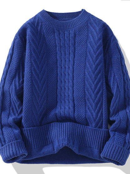 Herren Strickpullover Modern Rippmuster Elegantes Design