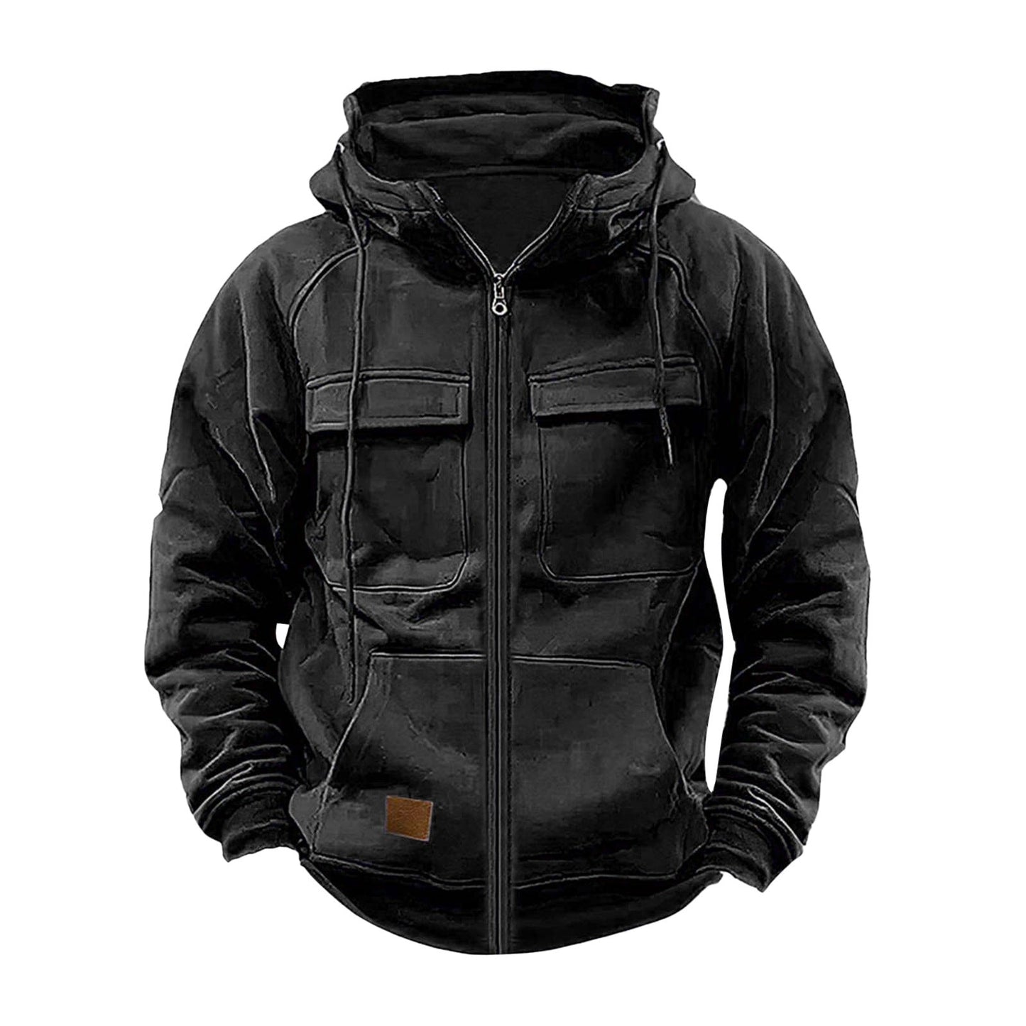 Herren Kapuzenjacke Funktionell Mit Großen Taschen