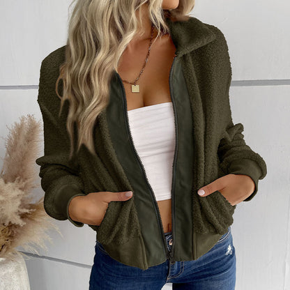 Damen Weich Fleece Jacke Warme Winterjacke
