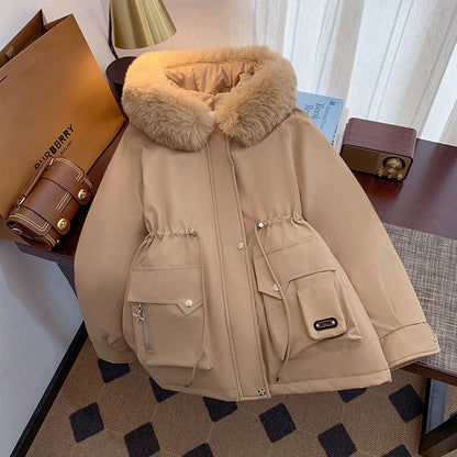 Damen Winterjacke Warm Praktisch Mit Taschen
