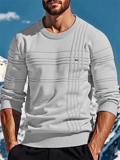 Herren Strickpullover Modern Textur Design